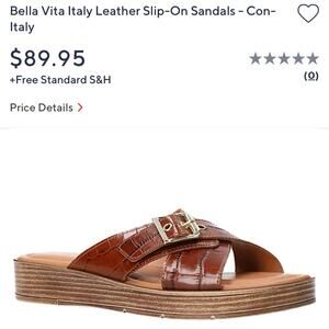 Bella-Vita Italy Brown Leather Sandals Women's 9